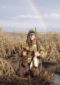 A Wigeon double for Griff at Delevan in 2005, just after the storm passed and the sun came out.